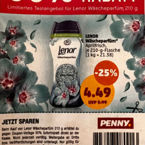 50% Rabatt auf Lenor Wäscheparfüm bei Penny Markt
