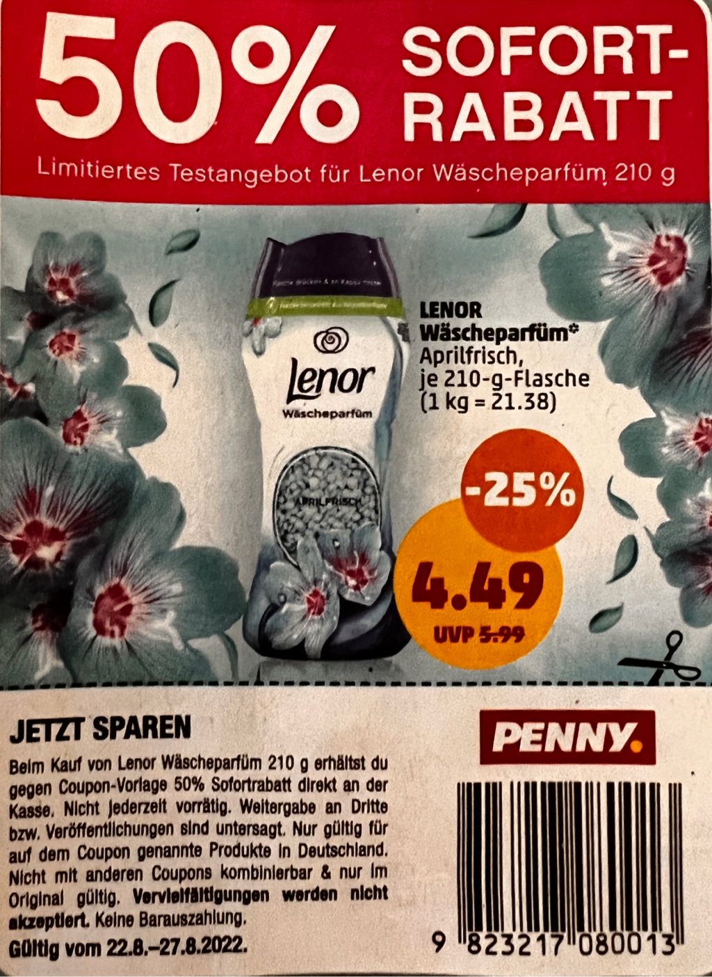 50 Rabatt auf Lenor Wäscheparfüm bei Penny Markt