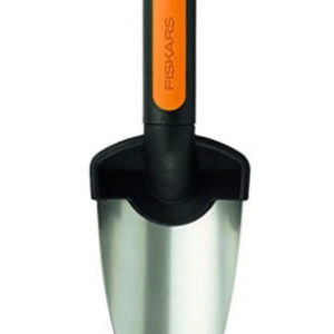Fiskars Premium Blumenkelle, Länge: 28 cm, Rostfreie Stahl-Kelle, Schwarz/Orange (Amazon Prime)