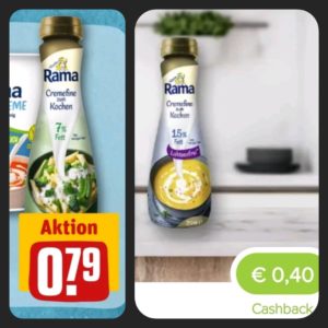 Rama Cremefine zum Kochen für umgerechnet 39 ct, bei Rewe Dank Marktguru