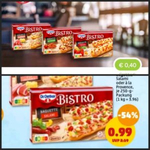 Dr Oetker Bistro Baguettes für umgerechnet 59 ct. Ab Donnerstag bei Penny, dank Marktguru