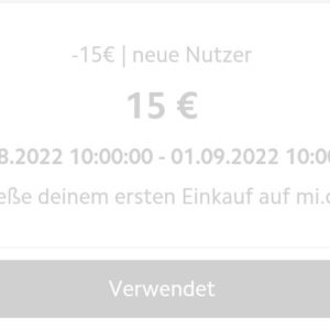 (ausgewählte Kunden?) Xiaomi Mi Store App: 15€ Rabatt auf die erste Bestellung OHNE MBW - Freebies bis 15€ möglich bis 01.09.2022 10 Uhr