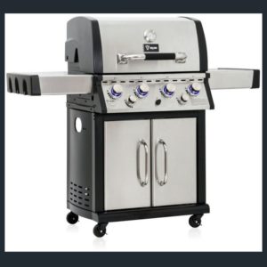 BBQ-Toro Premium Gasgrill 4 Brenner mit seitlicher Kochstelle und Backburner 4+1+1