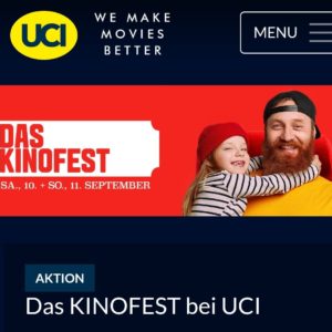 Alle Filme für nur 5€ beim KINOFEST am 10. / 11.09.2022 - viele Kinos machen mit!