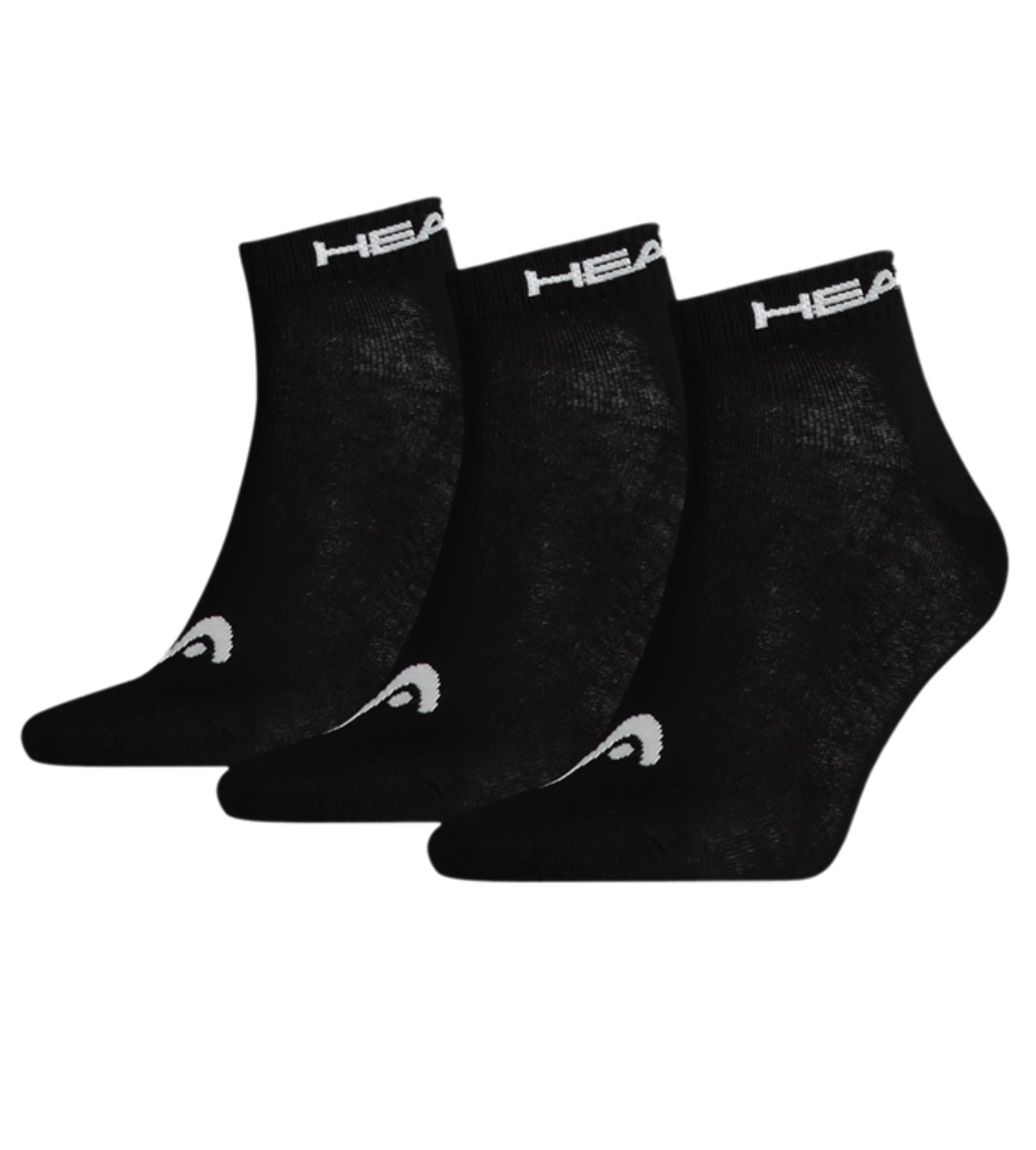 Head Socken Quarter 3er Pack schwarz/weiß