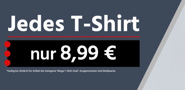 T-Shirts für 8,99€ bei Jeans Direct