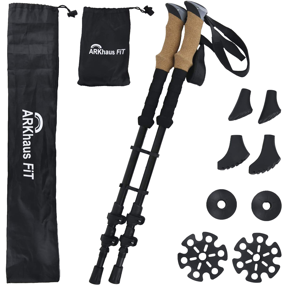 🥾 ARKhaus FiT Nordic Walking Wanderstöcke mit Korkgriff für 13,13€