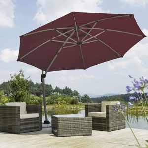 ⛱ Schneider Sonnenschirm Rhodos für 213€ (statt 450€) - Ampelschirm in bordeaux