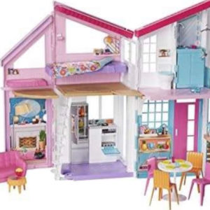 Barbie FXG57 - Malibu Haus Puppenhaus 60 cm breit mit +25 Zubehörteile, (Amazon)