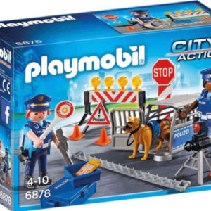 PLAYMOBIL City Action 6878 Polizei-Straßensperre mit Polizeihund (Amazon Prime)