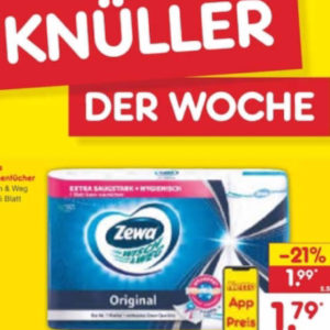 3x Zewa Original für je 1,43€ smhaggle und Netto App