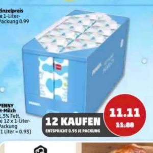12 Tüten Milch für umgerechnet 10,81 Euro bei Penny Dank Smhaggle & Payback - AB DONNERSTAG