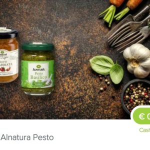Alnatura Pesto theoretisch für 0,39 ct mit einem kleinen Aufwand