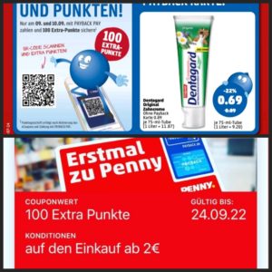3 Tuben Dentagard Zahnpasta für umgerechnet 7 ct dank Penny, Payback Pay & Payback ( nur Freitag und Samstag diese Woche!!! )
