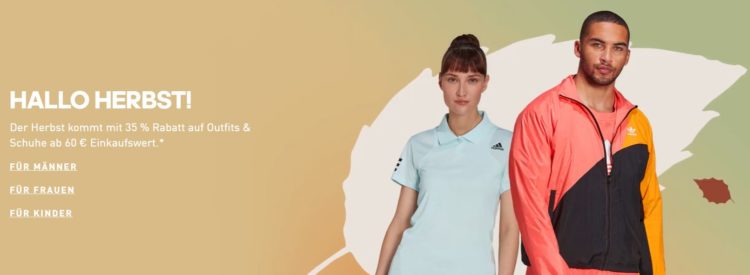 adidas 35 Rabatt auf Herbst Styles ab 40 MBW