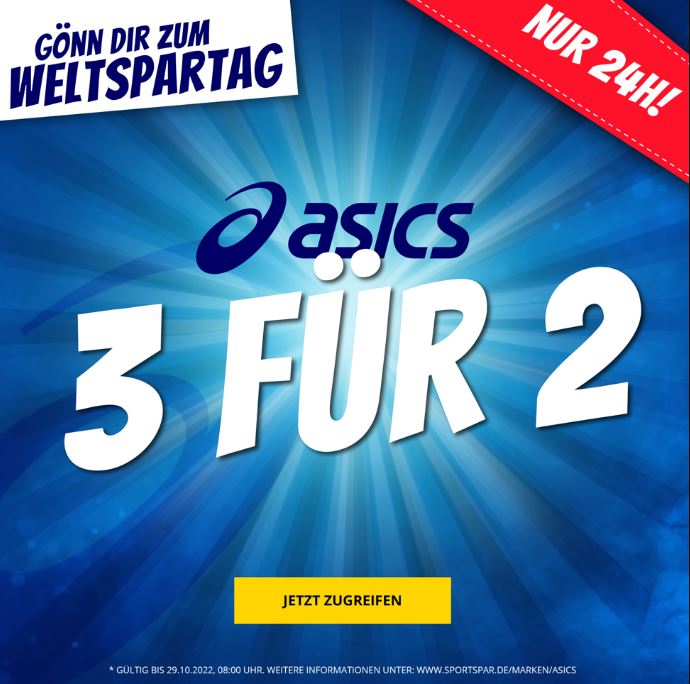 Asics 3 f r 2 Aktion bei SportSpar