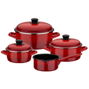 7-teiliges GSW Kochtopf-Set Shadow Stahl-Emaille (inkl. Induktion) für 35,94€ (statt 40€) – in 3 Farben