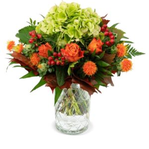 🍂 Blumenstrauß Herbstglück + GRATIS Vase für 22,99€ zzgl. Versand