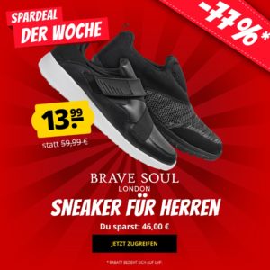 👟 Slip On Sneaker von Brave Soul für 13,99€ zzgl. Versand