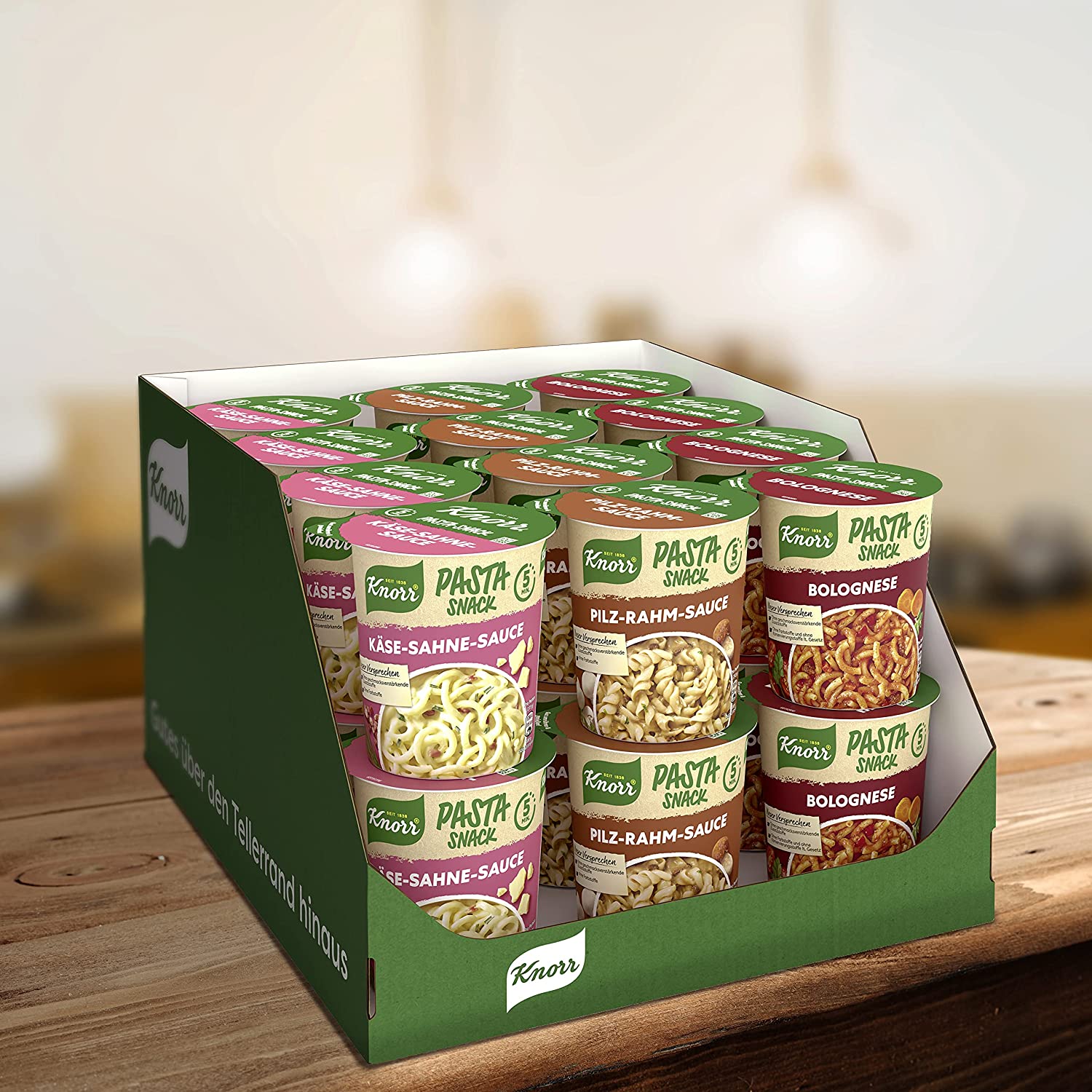 24x Knorr Pasta Snack mit Bolognese, KäseSahne und PilzRahm