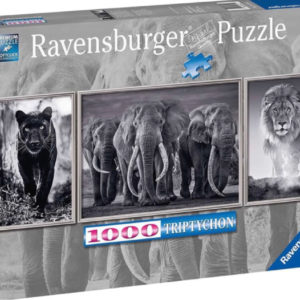 Ravensburger Puzzle 16729 - Panter, Elefanten, Löwe ,1000 Teile  (Amazon Prime)