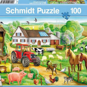 Schmidt Spiele 56003 Fröhlicher Bauernhof, 100 Teile (Amazon Prime )