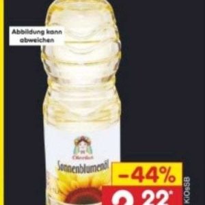 Sonnenblumenöl 1L an 03.11.2022 bei netto für 2,22€ statt 3,99€