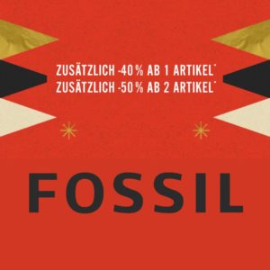 Fossil 40% auf Sale oder 50% ab 2 Artikeln + 15% extra durch Newsletter - vieles unter 20€, Uhren unter 40€ uvm.