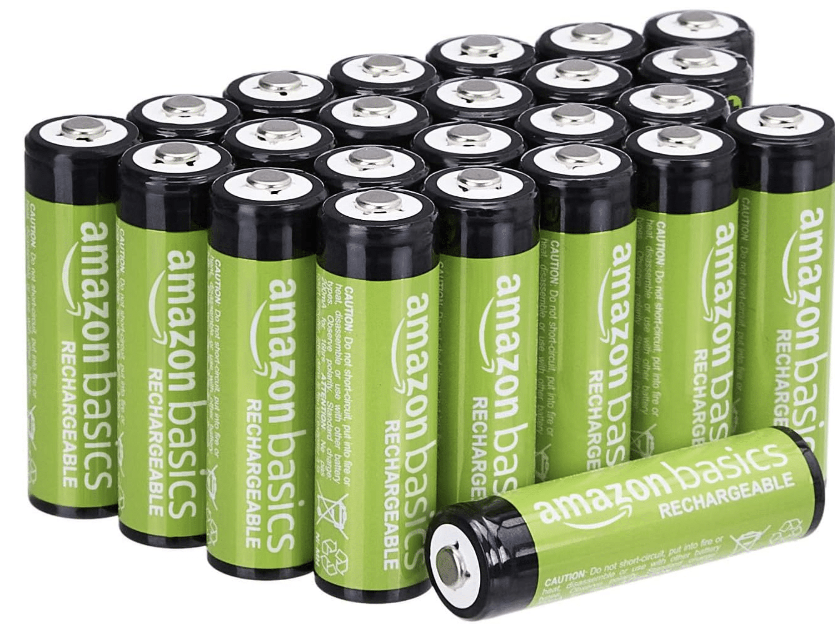Amazon Basics AA-Batterien, wiederaufladbar, 2000 mAh, vorgeladen, 24 Stück