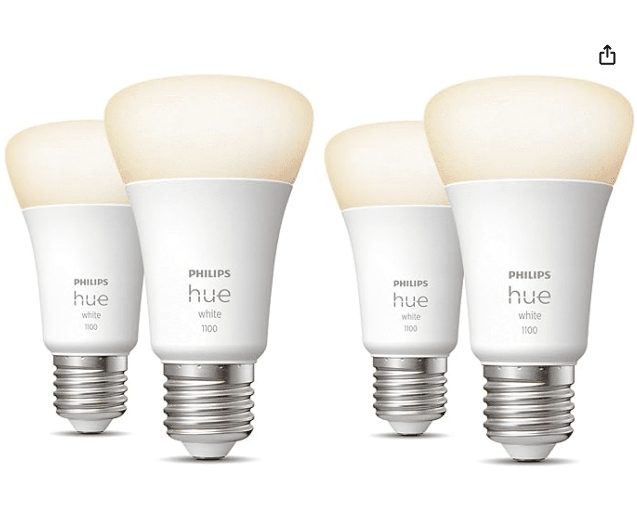 Thumbnail 4x Philips Hue White E27 Lampe Bluetooth für 25,27€ (statt 60€)