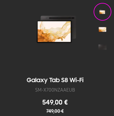 Galaxy Tab S8 Wi Fi