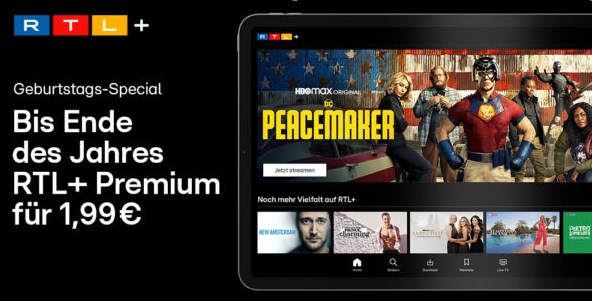 RTL Plus Premium bis Ende des Jahres für 1,99€