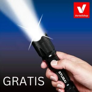Vorteilshop: Gratis LED-Aluminium-Taschenlampe ab 40€ MBW