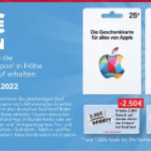 KAUFLANDCARD: Bis zu 10€ Coupon für den nächsten Einkauf geschenkt beim Kauf von Apple Gutscheinen.