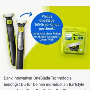 Gratis OneBlade 360 Grad Klinge (im Wert von 17,95 €)beim Kauf eines OneBlade Bartstylers bei dm