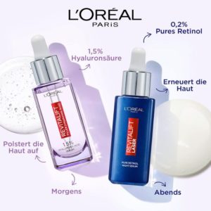 L'Oréal Paris Set - Serum Revitalift Filler & Serum Retinol Revitalift Laser für 27,99€ (statt 39€)