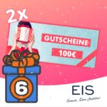 🎁 DealDoktor Adventskalender 2022 - Türchen 6: 2x 100€ Eis.de-Gutschein gewinnen