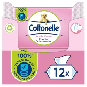 Cottonelle_Feuchtes_Toilettenpapier_Sensitive_Pflegend_-_Parfuemfrei_Biologisch_Abbaubar_Plastikfrei_Wiederverschliessbar_Vorteilspack_12_x_42_Feuchttuecher