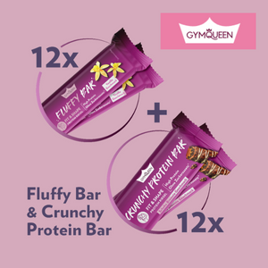 😋 12 Fluffy Protein Riegel + 12 Crunchy Protein Bars für 18,79€