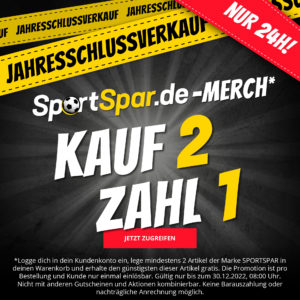 2 für 1 auf SportSpar Merch 👉 nur bis zum 30.12.2022, 8 Uhr