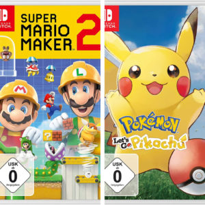 Super Mario Maker 2 oder Pokémon: Let´s Go, Pikachu! für je 42,99€ (statt 48€)