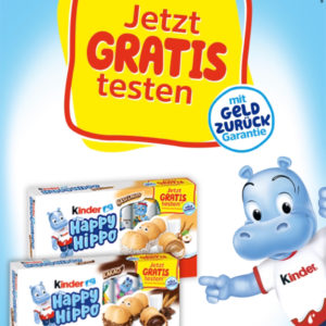 🦛 GRATIS: Kinder Happy Hippo kostenlos testen