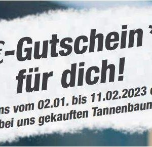 Toom 5€-Gutschein für die Tannenbaum-Spitze des bei Toom gekauften Tannenbaums