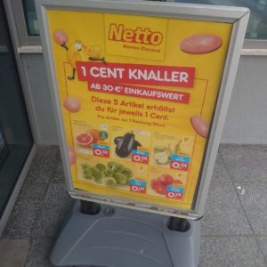 1 Cent Knaller bei Netto ( gelb ) - diese Woche- ab 30 Euro Einkauf