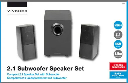 2.1 Subwoofer Lautsprecher Set