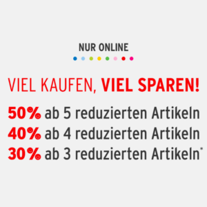 ❤️ Ernsting's Family Staffelrabatt: 30% ab 3 Artikeln, 40% ab 4 Artikeln &amp; 50% ab 5 Artikeln