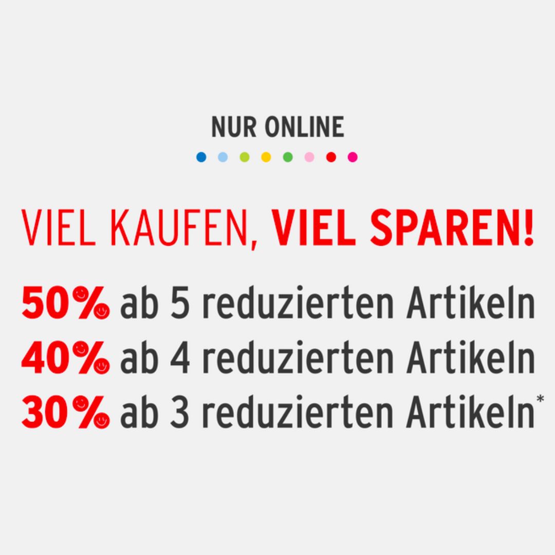 ❤️ Ernsting's Family Staffelrabatt: 30% ab 3 Artikeln, 40% ab 4 Artikeln &amp; 50% ab 5 Artikeln