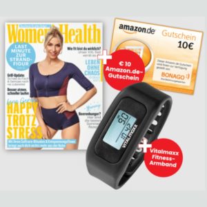 🏋️‍♀️ Women’s Health 5 Ausgaben für 19,50€ + 10€ Amazon Gutschein oder Vitalmaxx Fitness-Armband