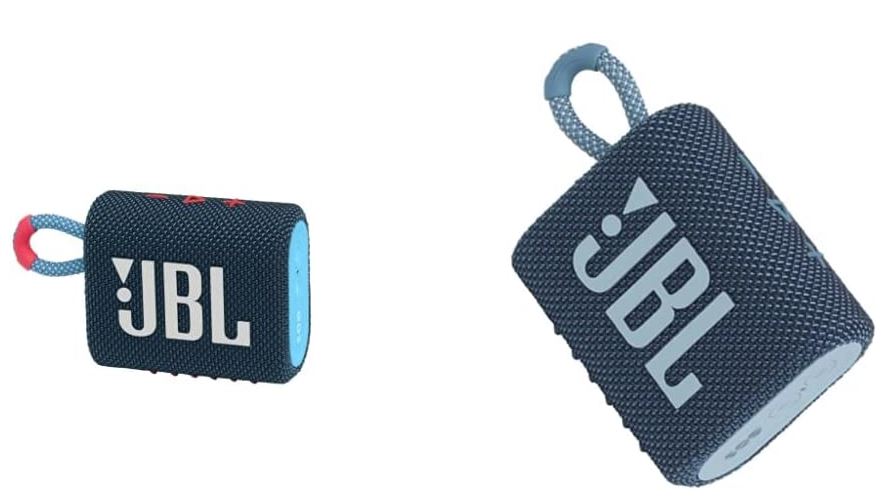 Zwei JBL Go 3 Bluetooth-Lautsprecher