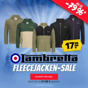 Lambretta Fleecejacke für 17,99€ (zzgl. Versand) 🧶 8 verschiedene Modelle